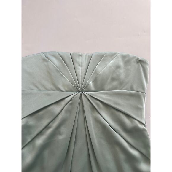 BCBG Pastel Mint Green Strapless Satin Silk Mini Dress Y2K Hoco Formal Cocktail - Picture 8 of 16
